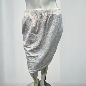 Vintage 90s Jennifer Reed Abstract Print Cotton Skirt with Pockets Medium